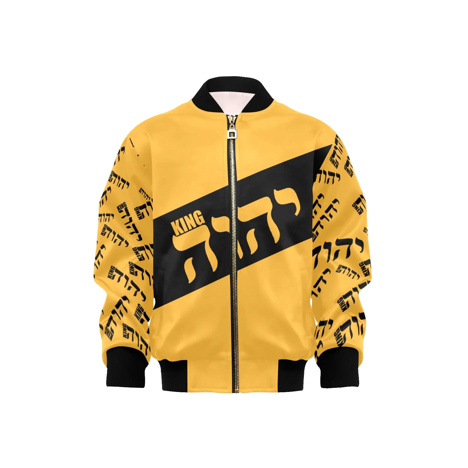 King YAHWEH Luxe III Kids' Bomber Jacket with Pockets (Onyx)