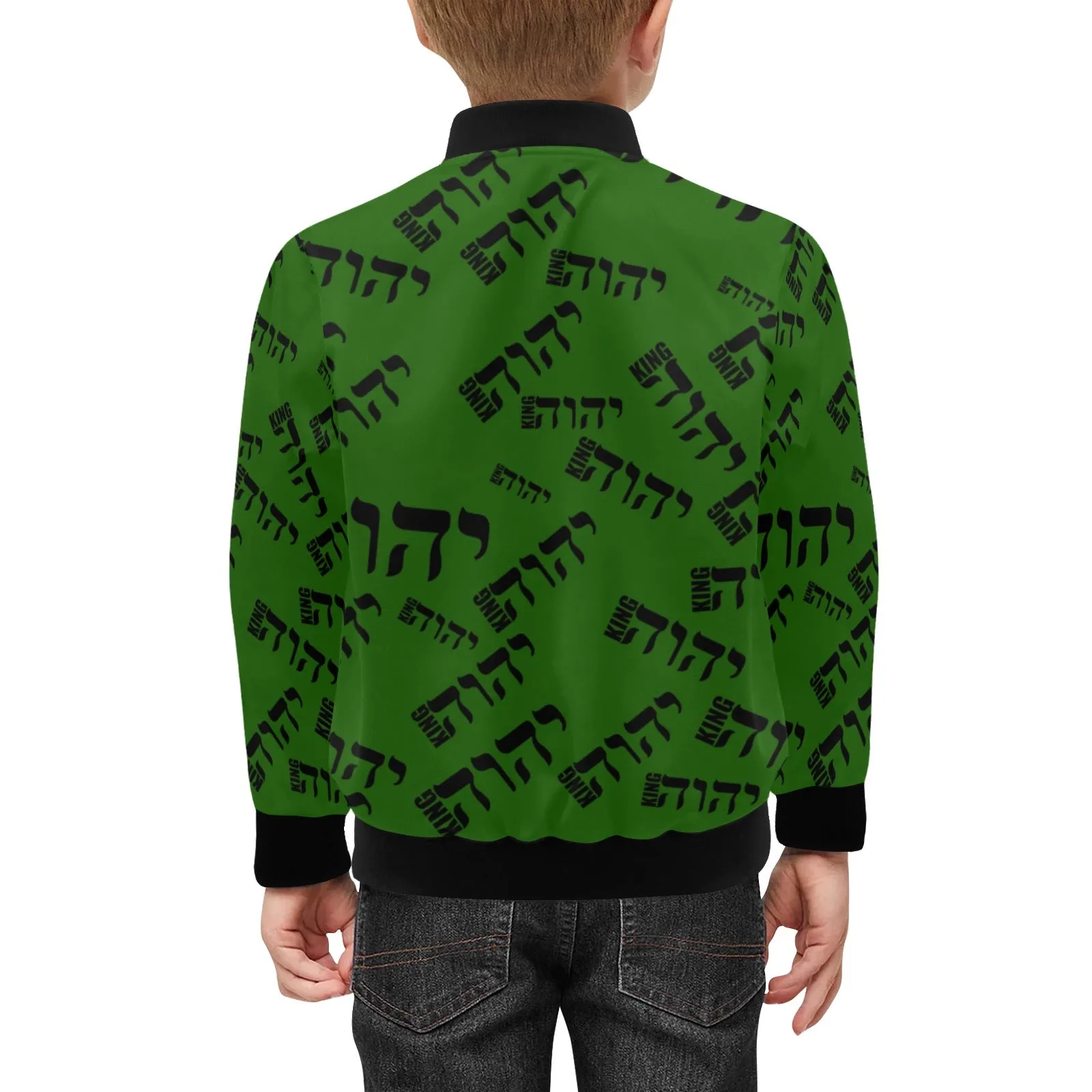 King YAHWEH Luxe III Kids' Bomber Jacket with Pockets (Onyx)