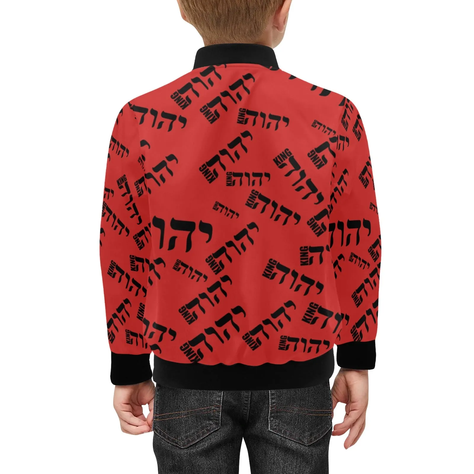 King YAHWEH Luxe III Kids' Bomber Jacket with Pockets (Onyx)