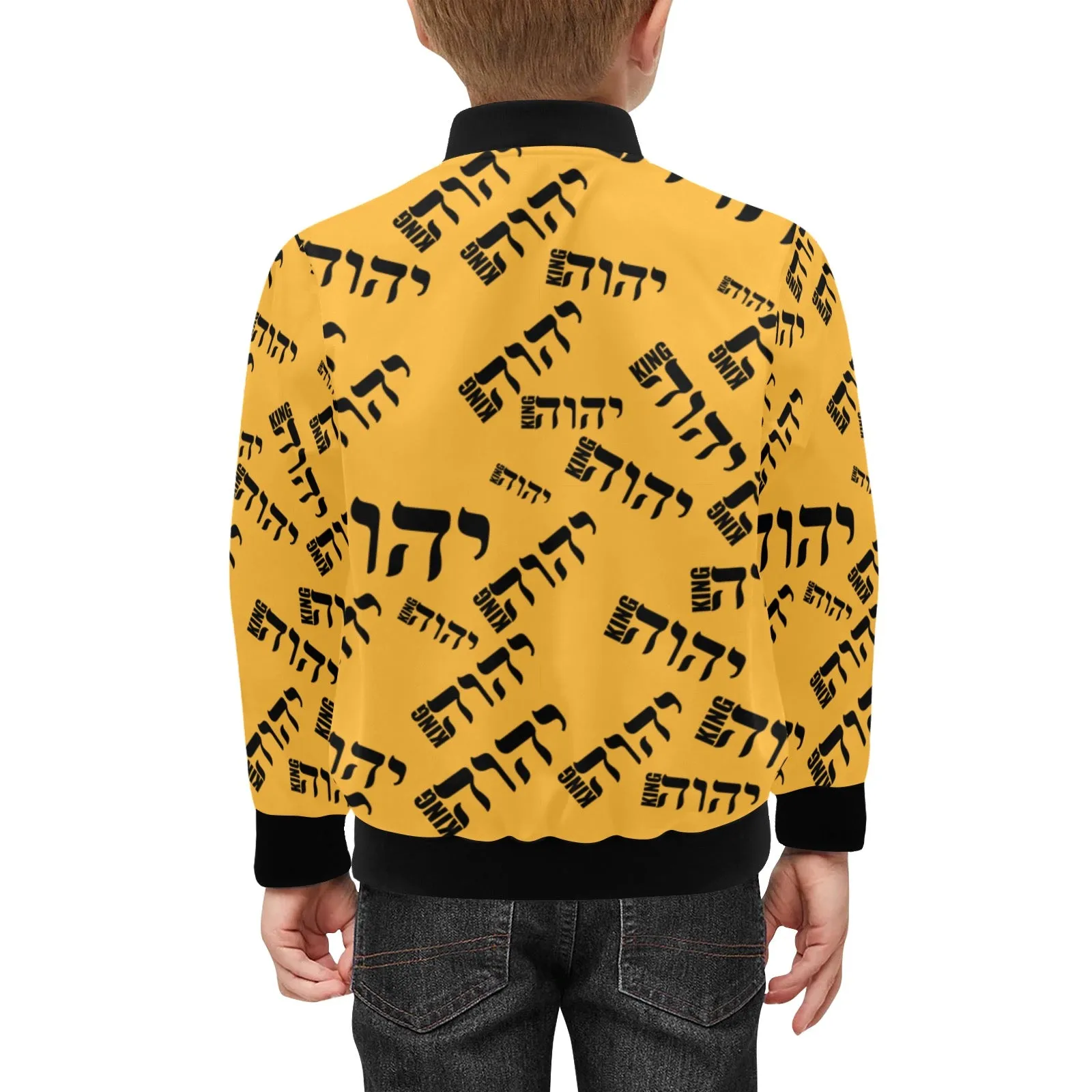 King YAHWEH Luxe III Kids' Bomber Jacket with Pockets (Onyx)