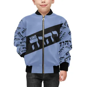 King YAHWEH Luxe III Kids' Bomber Jacket with Pockets (Onyx)