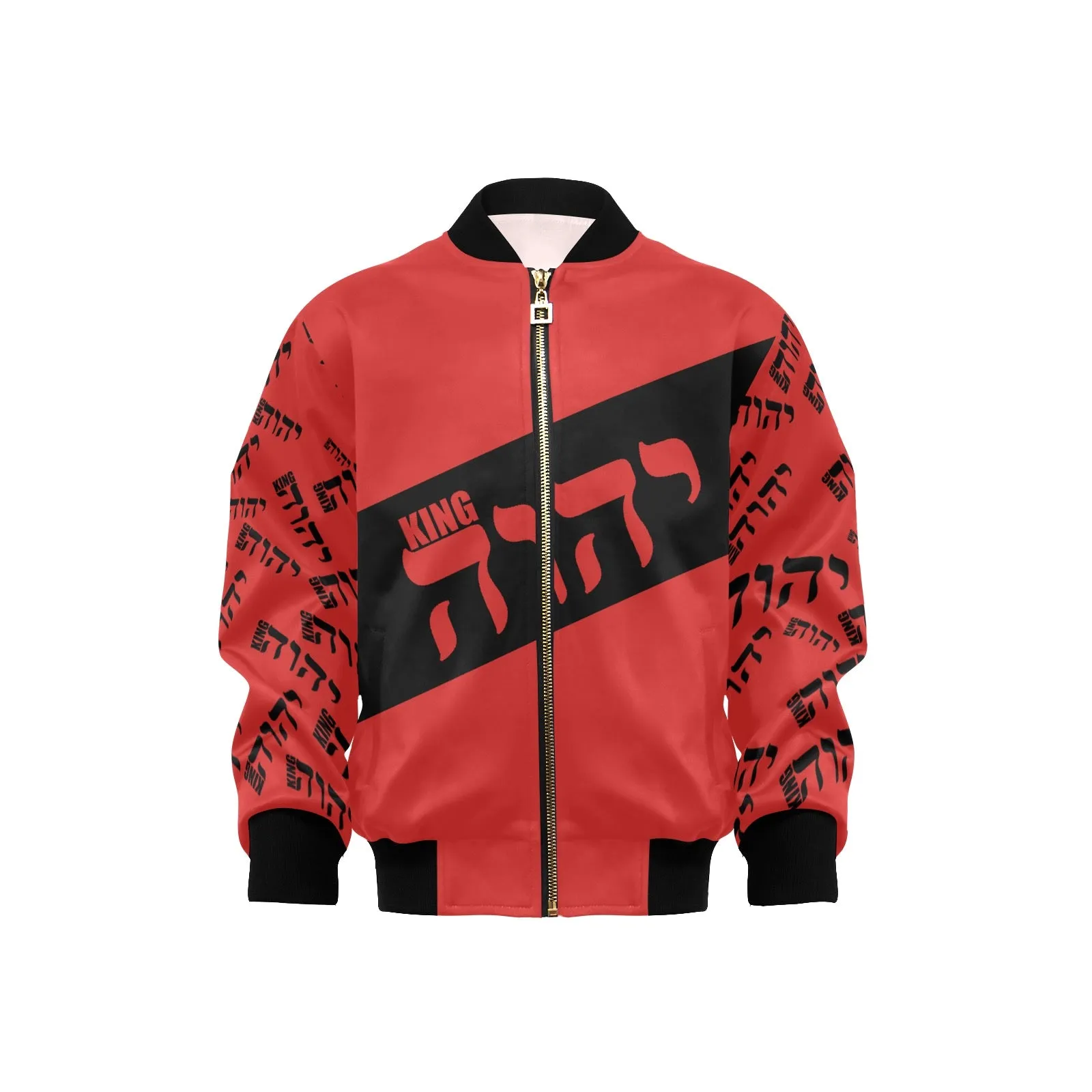 King YAHWEH Luxe III Kids' Bomber Jacket with Pockets (Onyx)