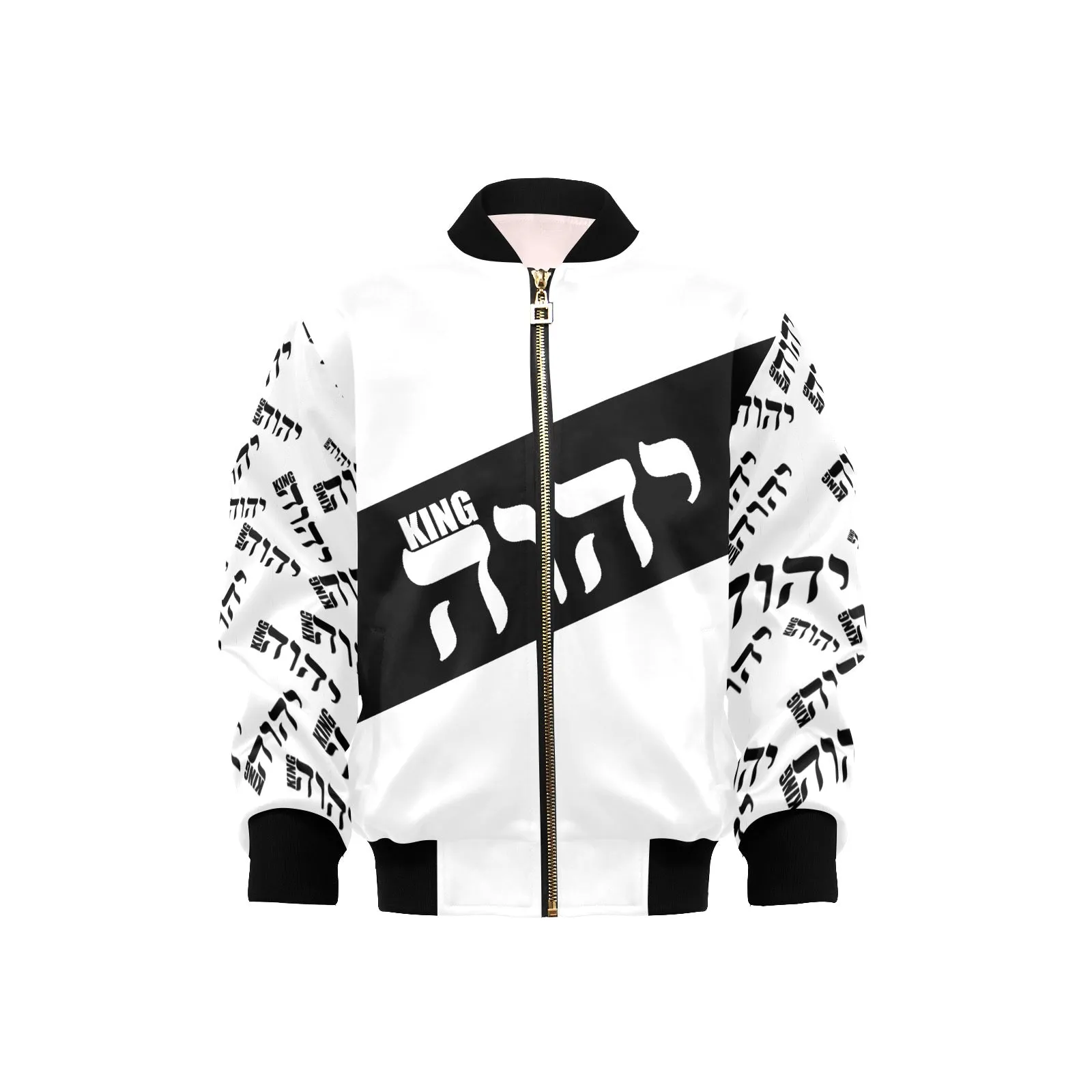 King YAHWEH Luxe III Kids' Bomber Jacket with Pockets (Onyx)