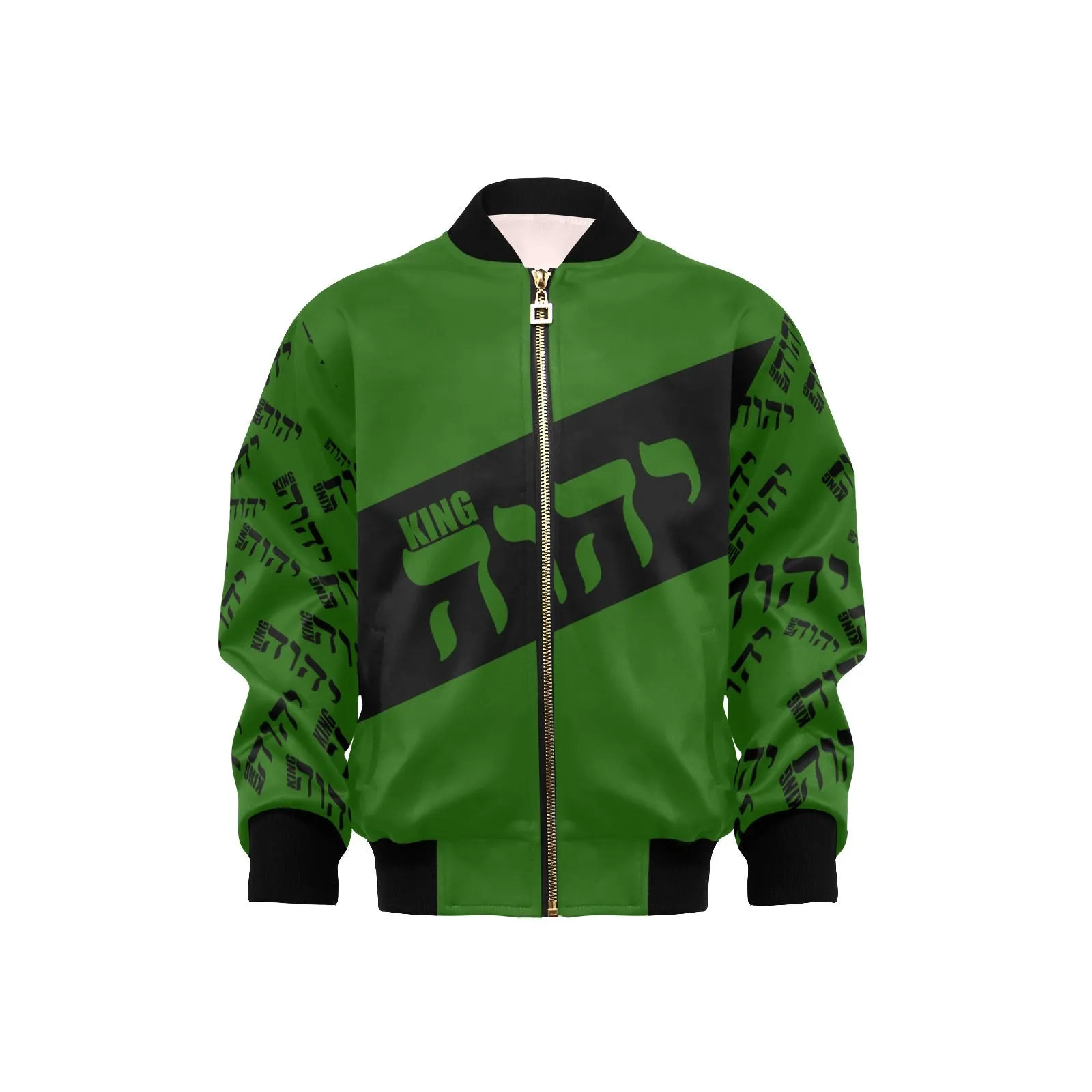 King YAHWEH Luxe III Kids' Bomber Jacket with Pockets (Onyx)