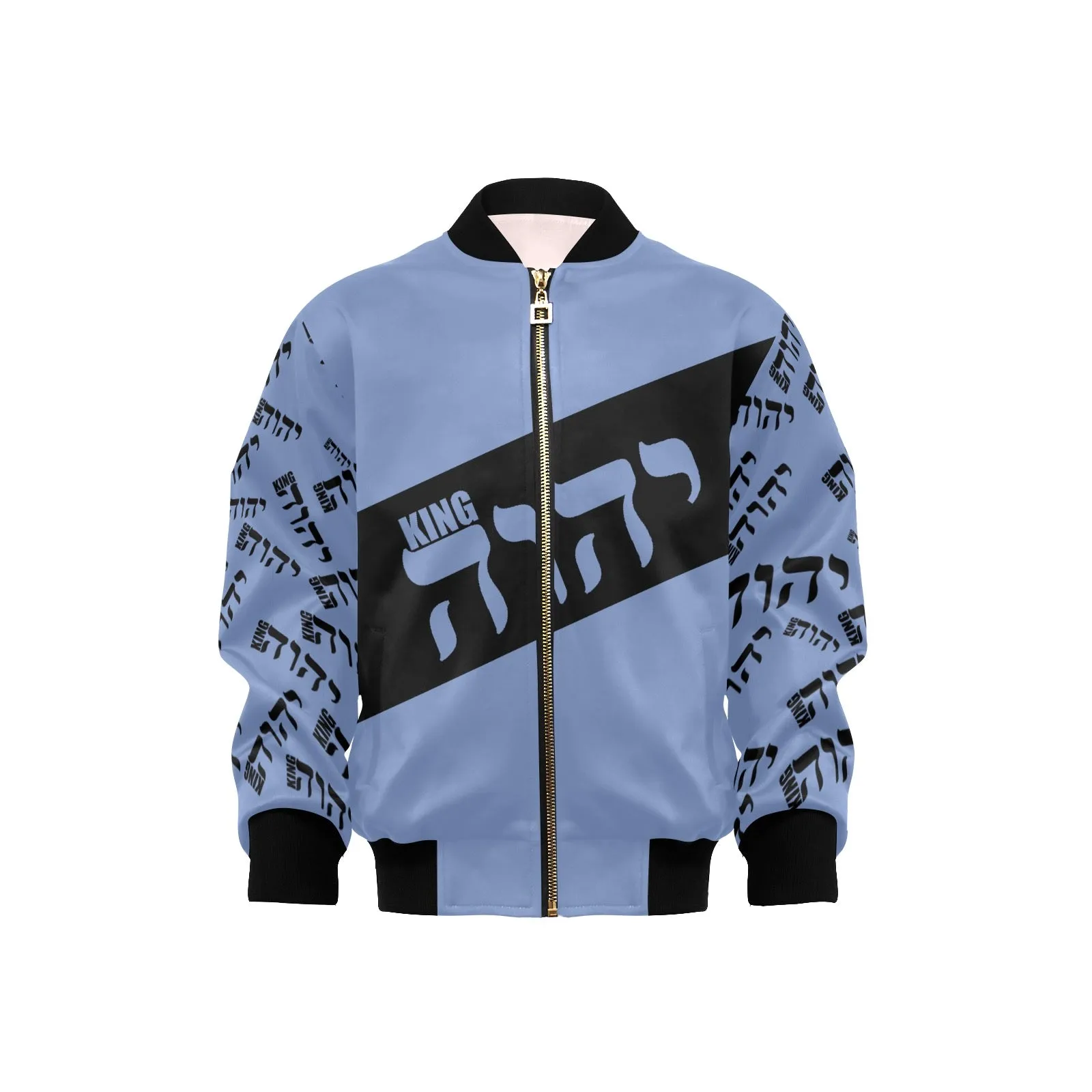 King YAHWEH Luxe III Kids' Bomber Jacket with Pockets (Onyx)