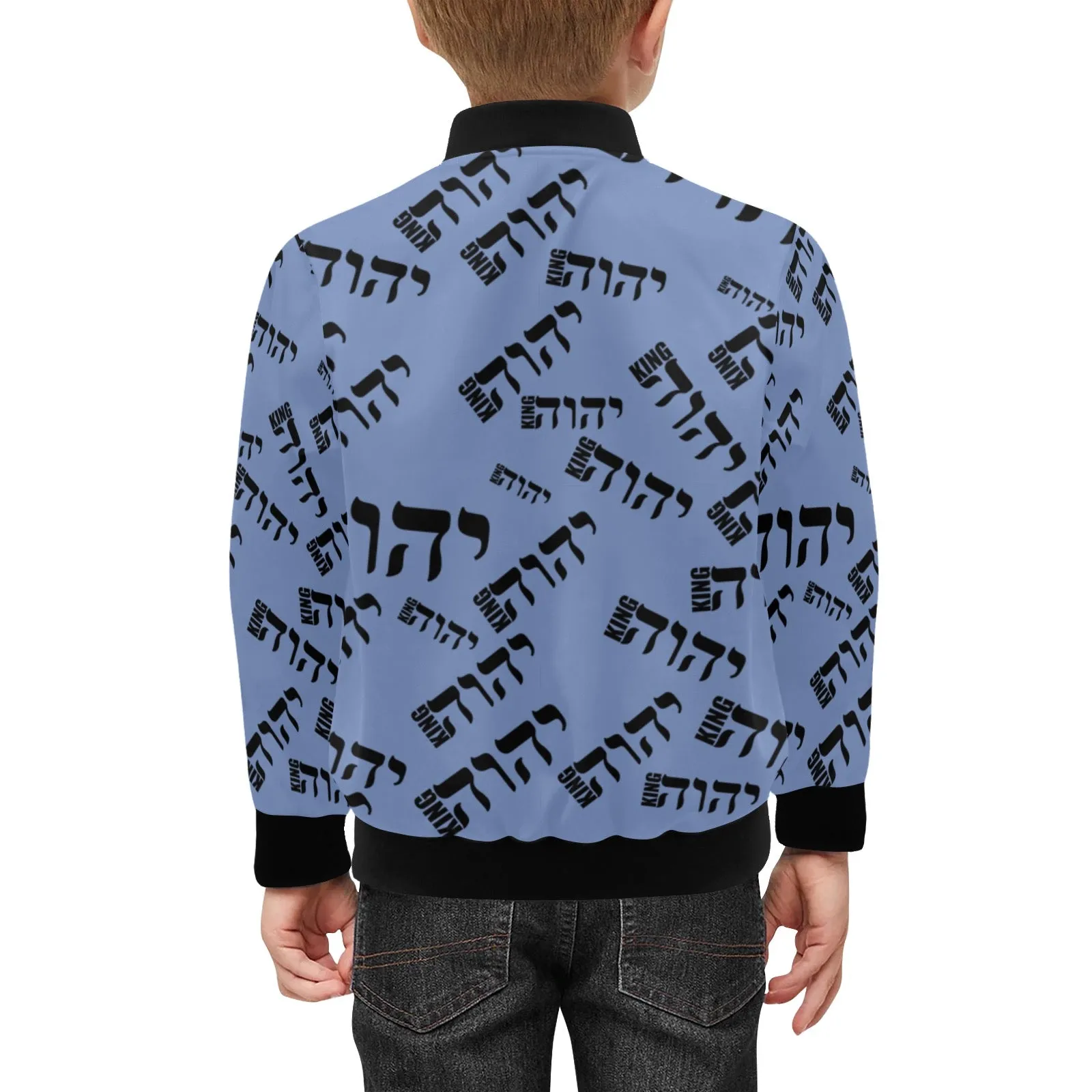 King YAHWEH Luxe III Kids' Bomber Jacket with Pockets (Onyx)