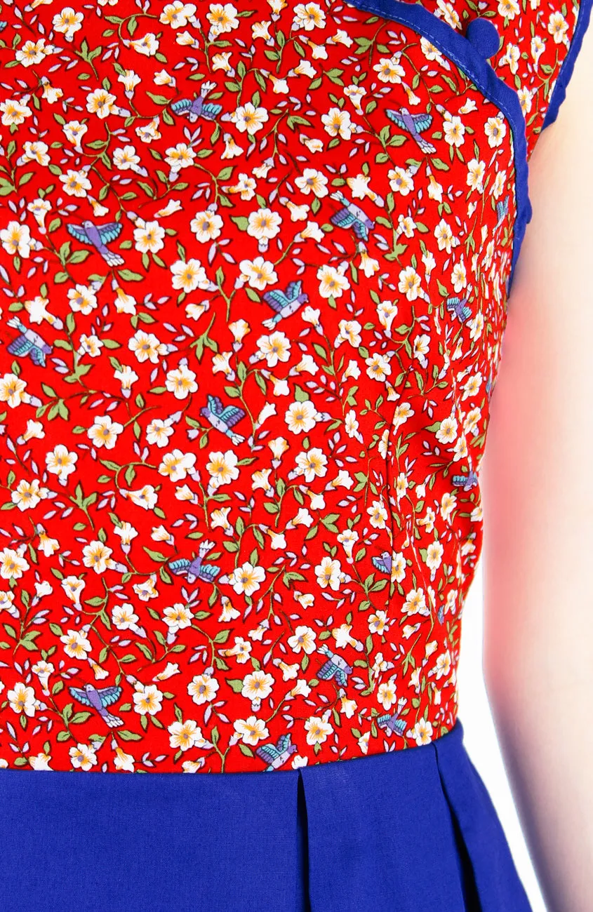 Legendary Doves & Sakura Cheongsam Dress