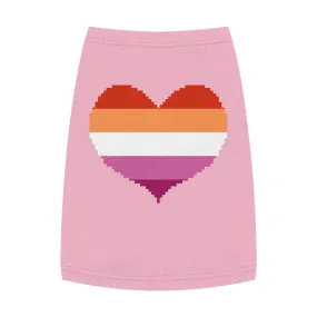 Lesbian Pixel Heart Pet Tank Top