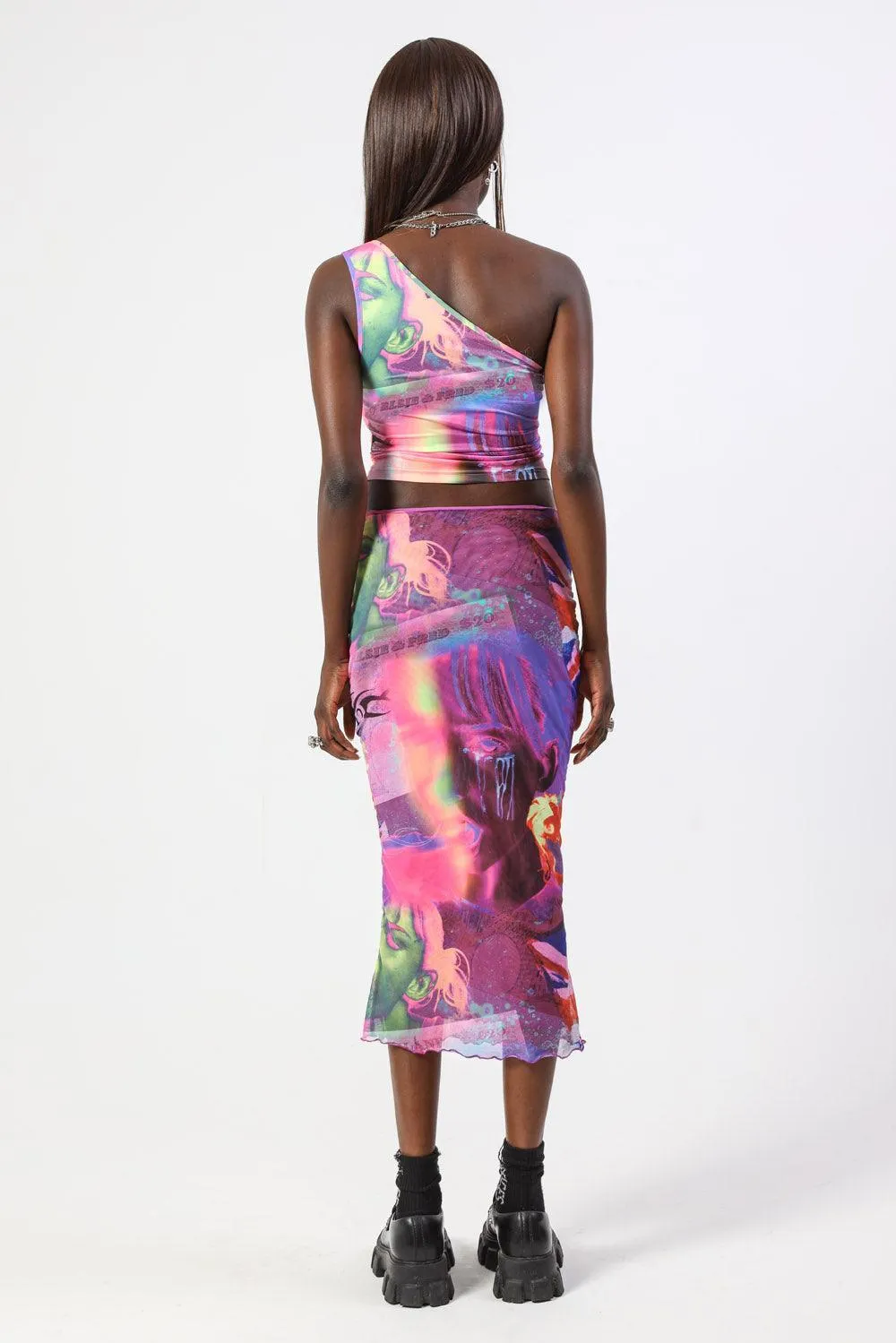 London Callin' Print Asymmetric Top