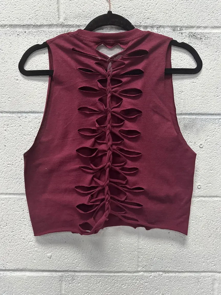 LOVE ME CROP TANK TOP*MAROON*