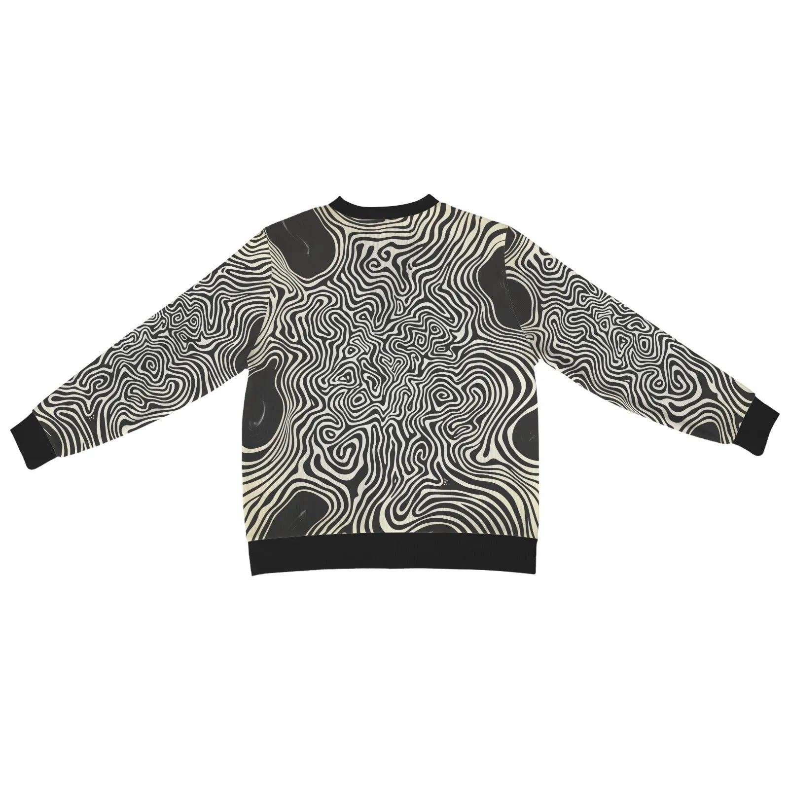 Mens Abstract Swirl Print Bomber Jacket  Modern Art-Inspired Fashion