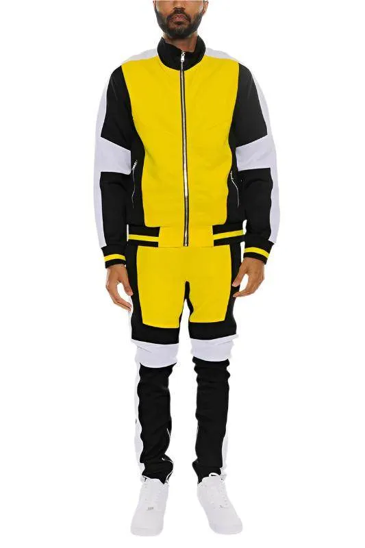 Men's Moto Color Block Track Suits