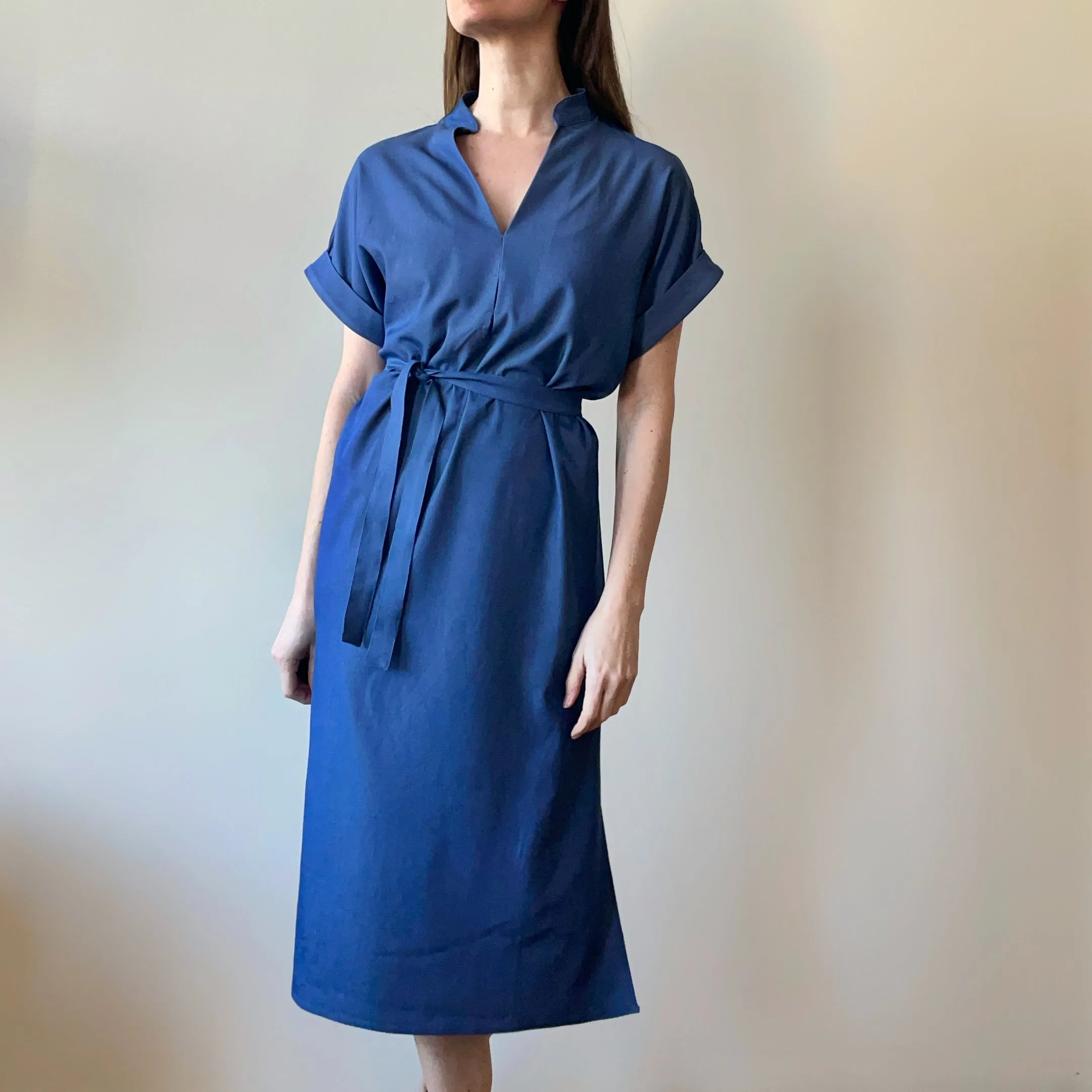 MIDI ASHA DRESS DENIM TENCEL