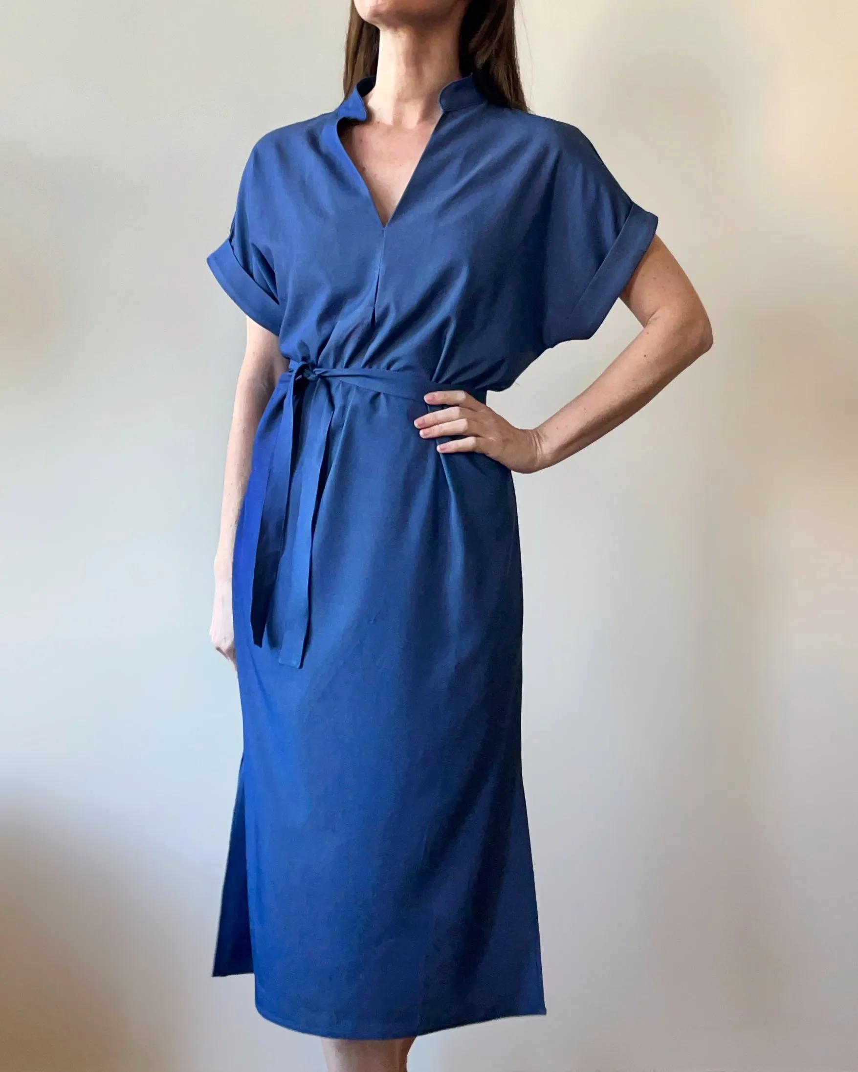 MIDI ASHA DRESS DENIM TENCEL