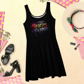 Miracles Happen: Vibrant Journeys Skater Dress