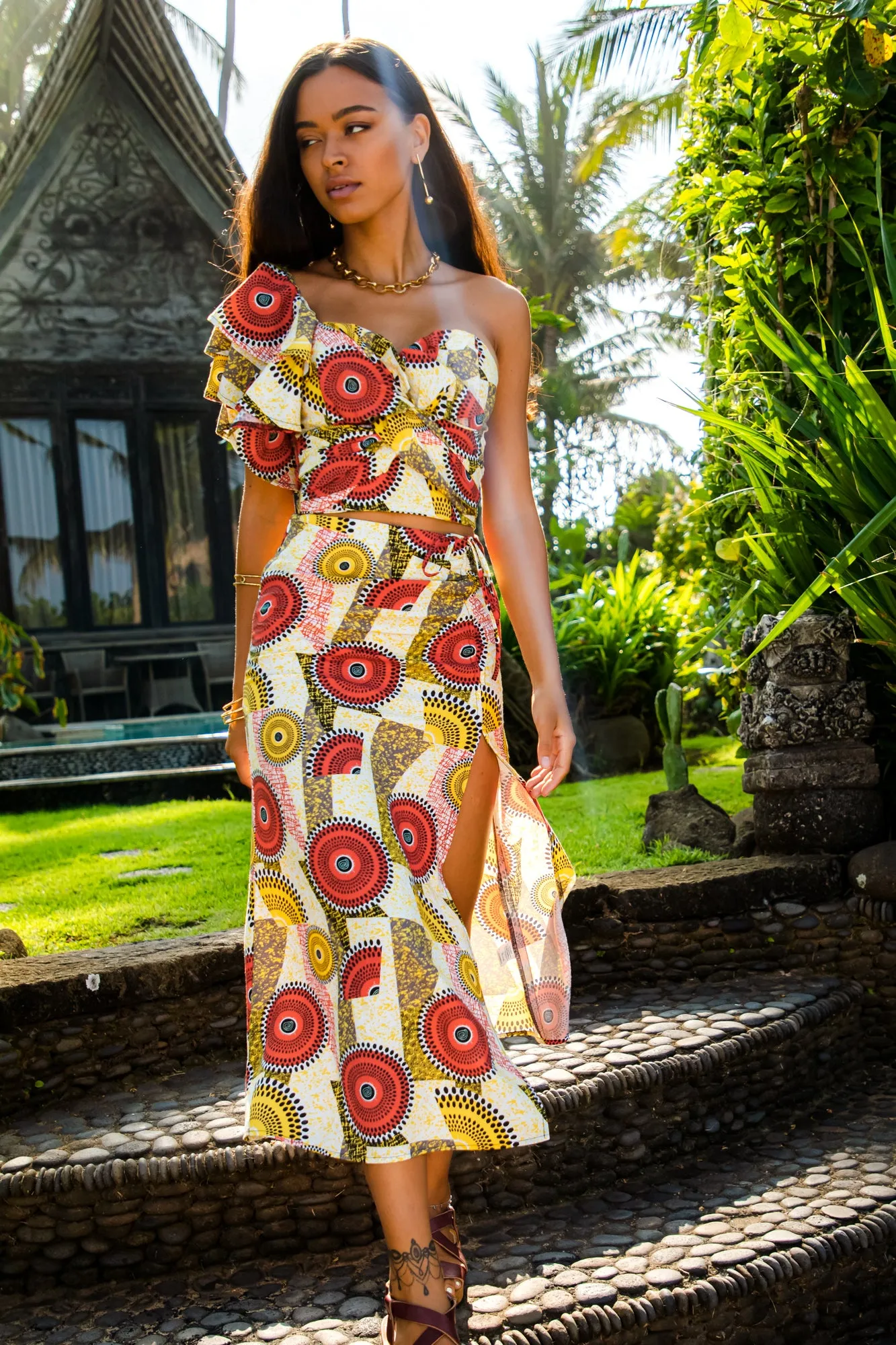 Mirembe Slit Midi Skirt - Dreamy Mirage | GO OA OG 2.0