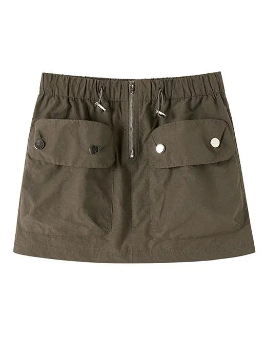 Mode Off-the-shoulder Top   Double Pocket Skirt