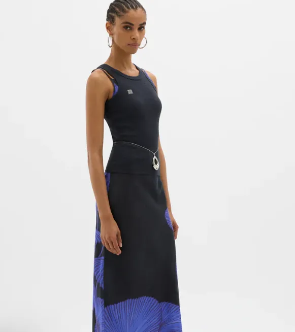 Muma World Yin Navy Ribbed Singlet