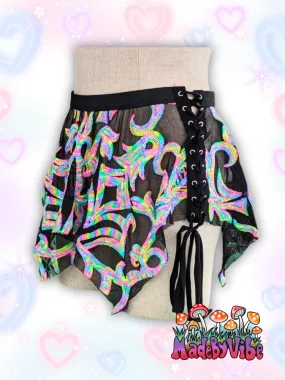 Nostalgic Neon Pixie Skirt - Made to Order
