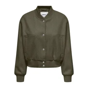 Only Womens Nancy Life Short Bomber Jacket Kalamata/Melange