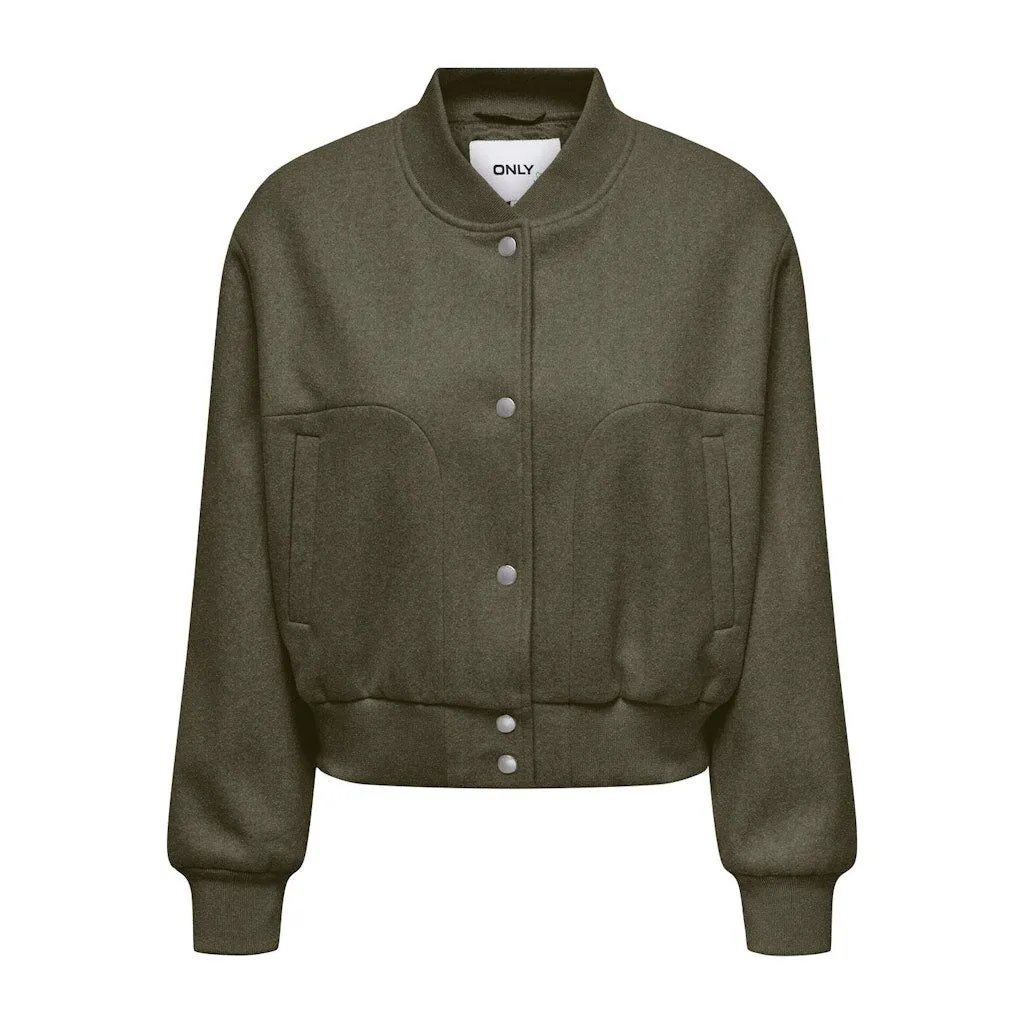 Only Womens Nancy Life Short Bomber Jacket Kalamata/Melange