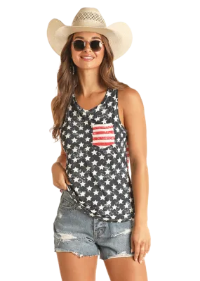 Panhandle Slim® Women's Stars & Stripes American Flag Tank Top