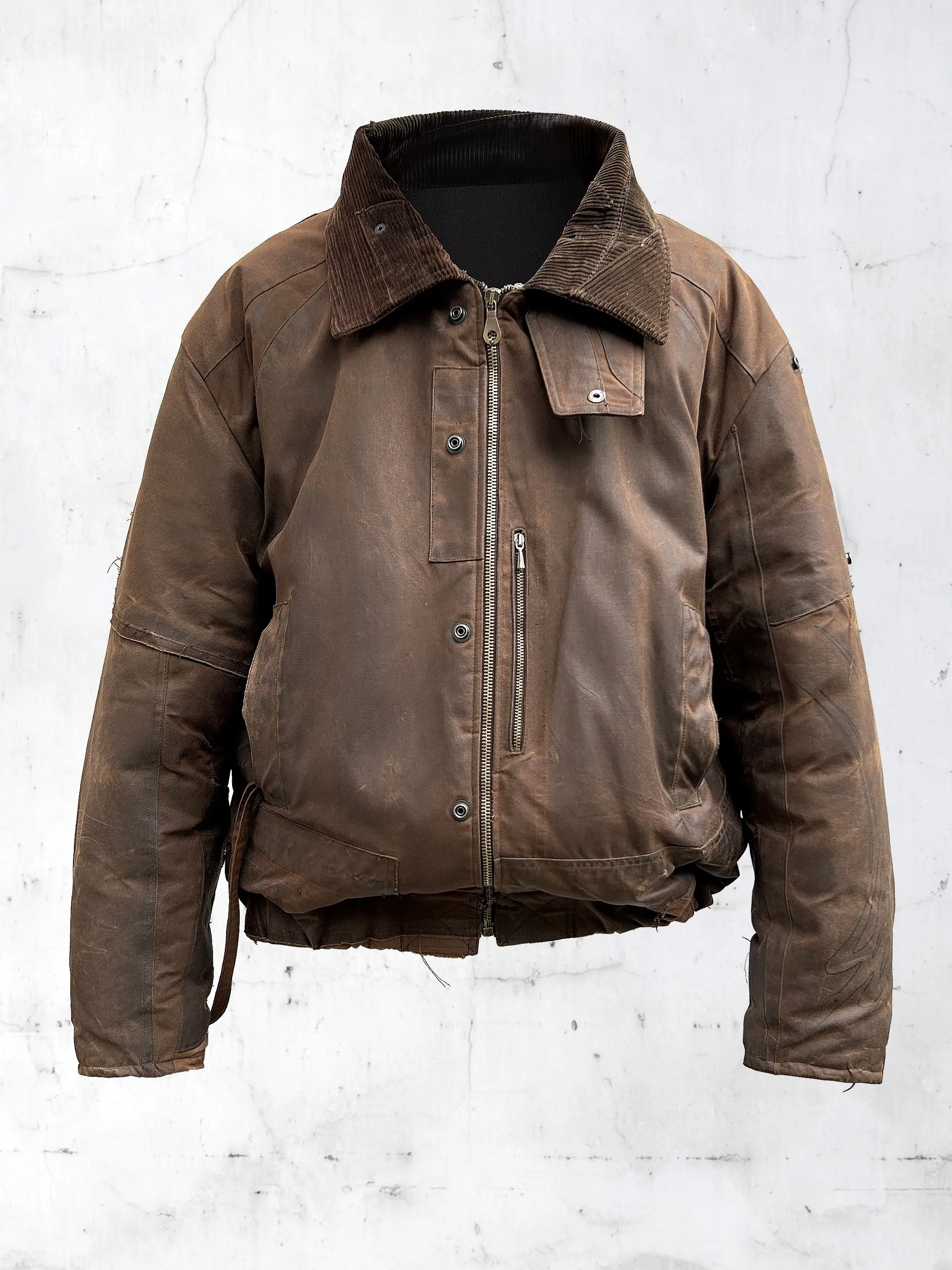 PATCHWORK BOMBER JACKET MARRON