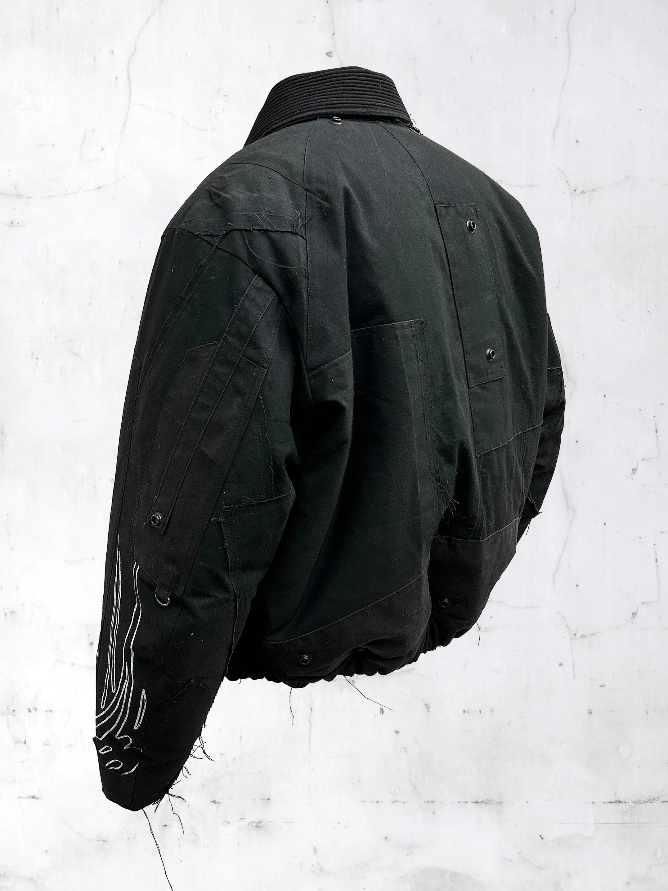 PATCHWORK BOMBER JACKET NOIR