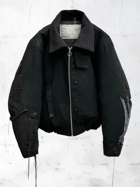 PATCHWORK BOMBER JACKET NOIR