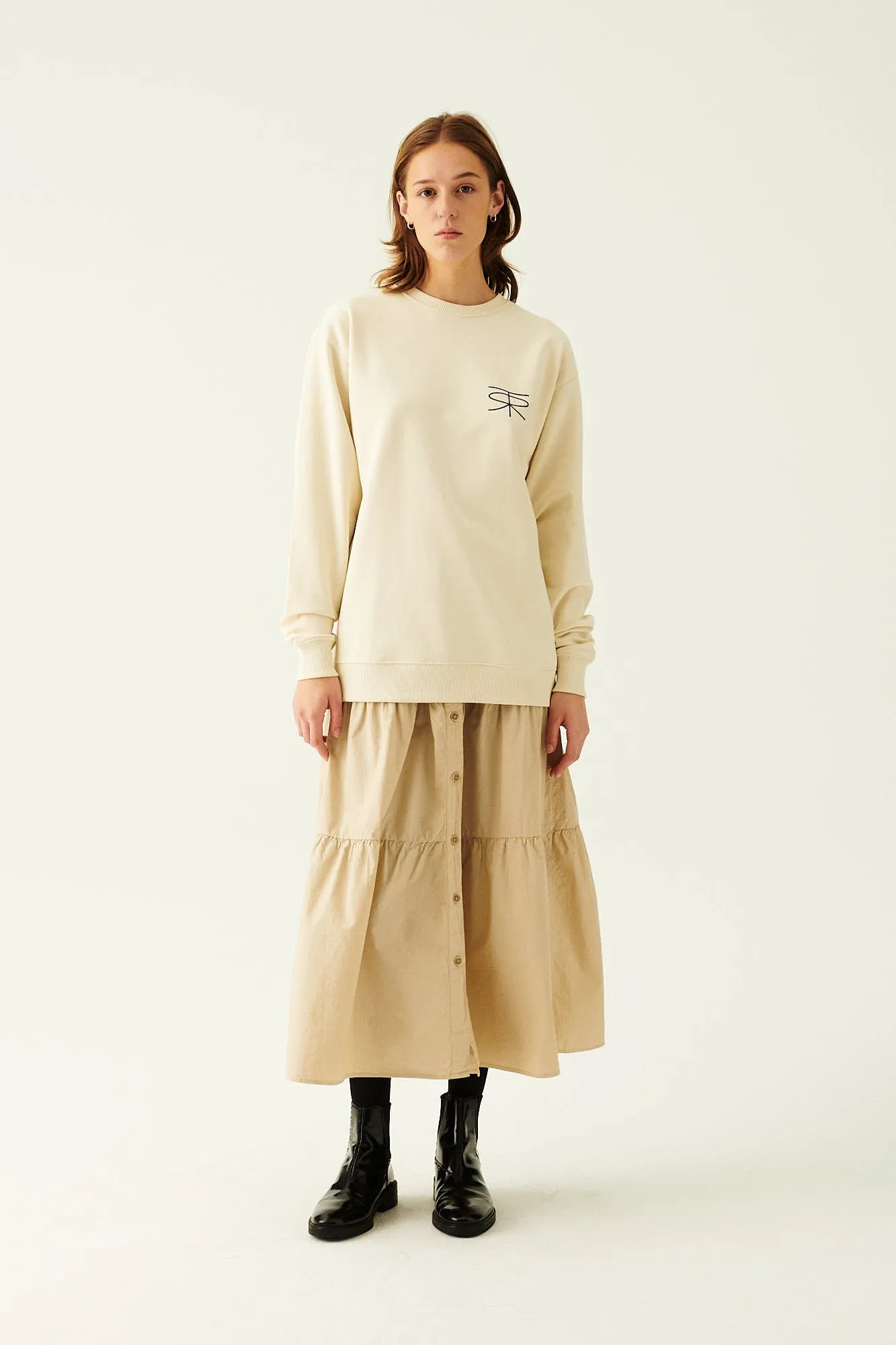 PHI GMTD SKIRT BEIGE