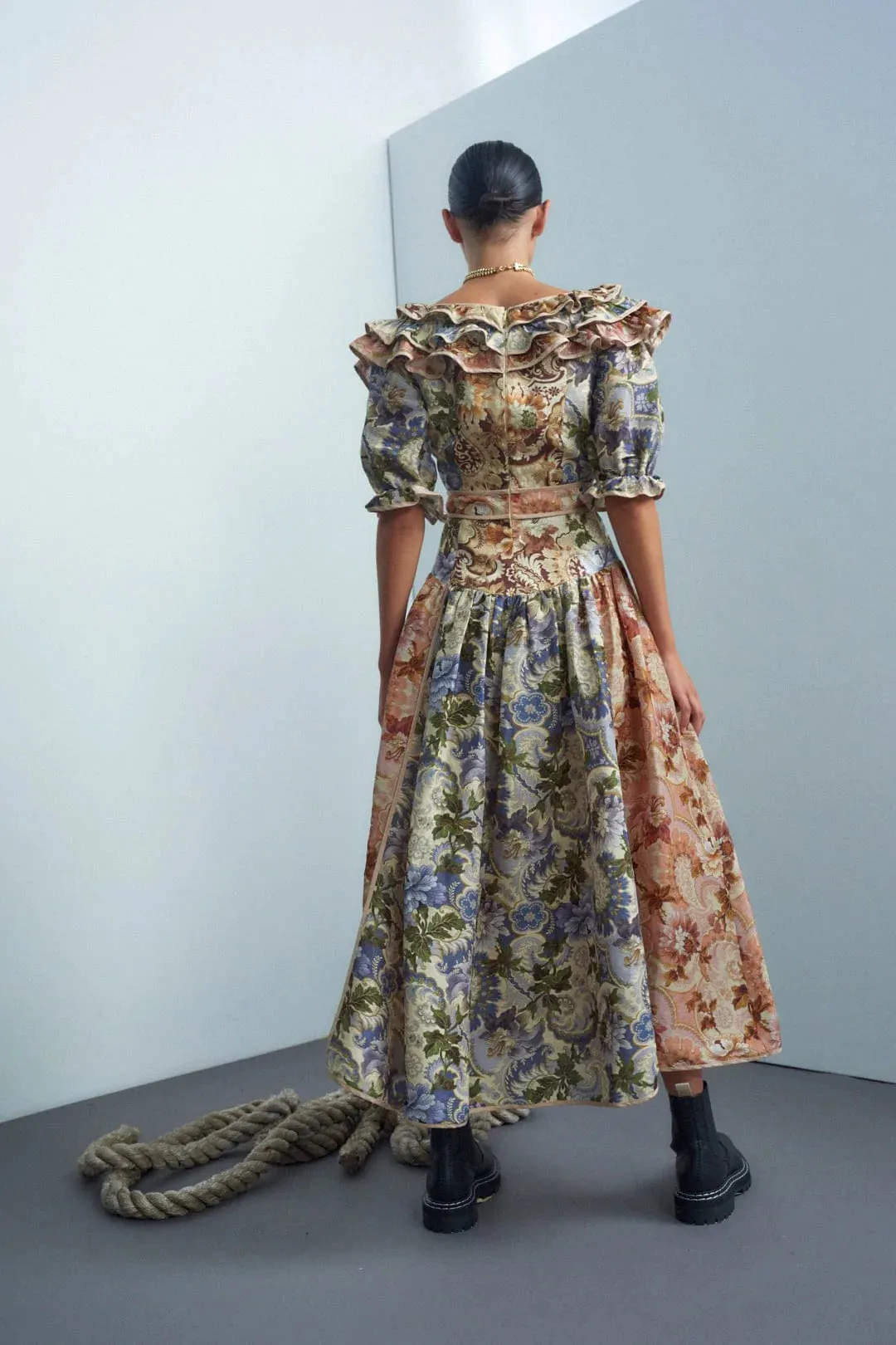 Phillipa Ruffle Neck Midi