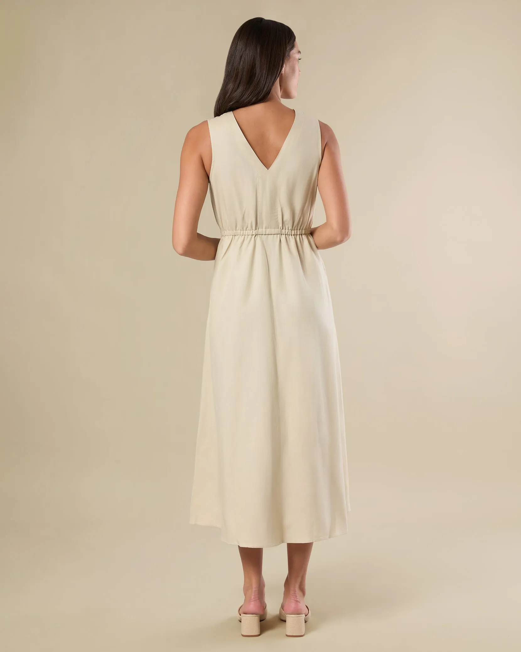 Pin Tuck Shirt Dress