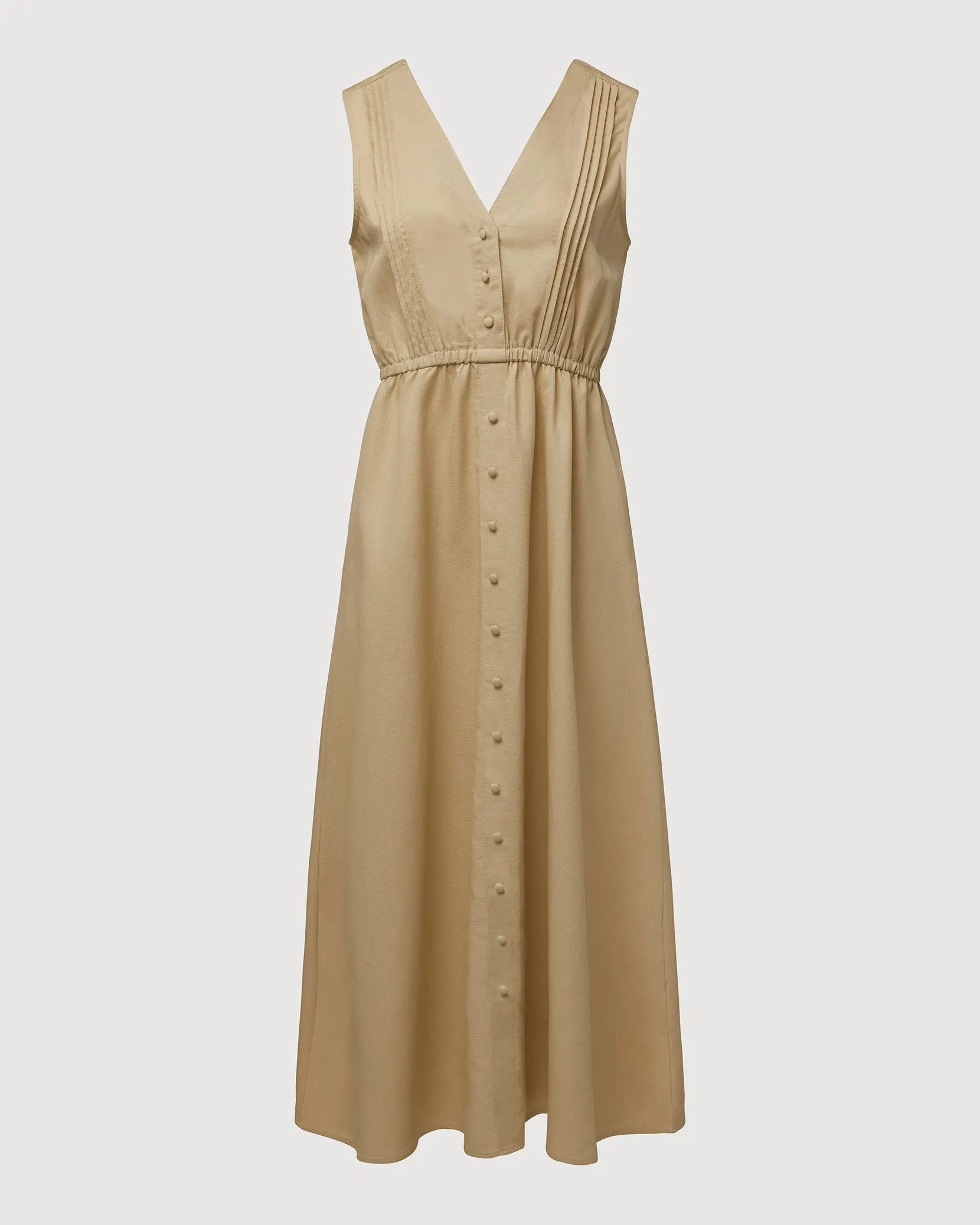 Pin Tuck Shirt Dress