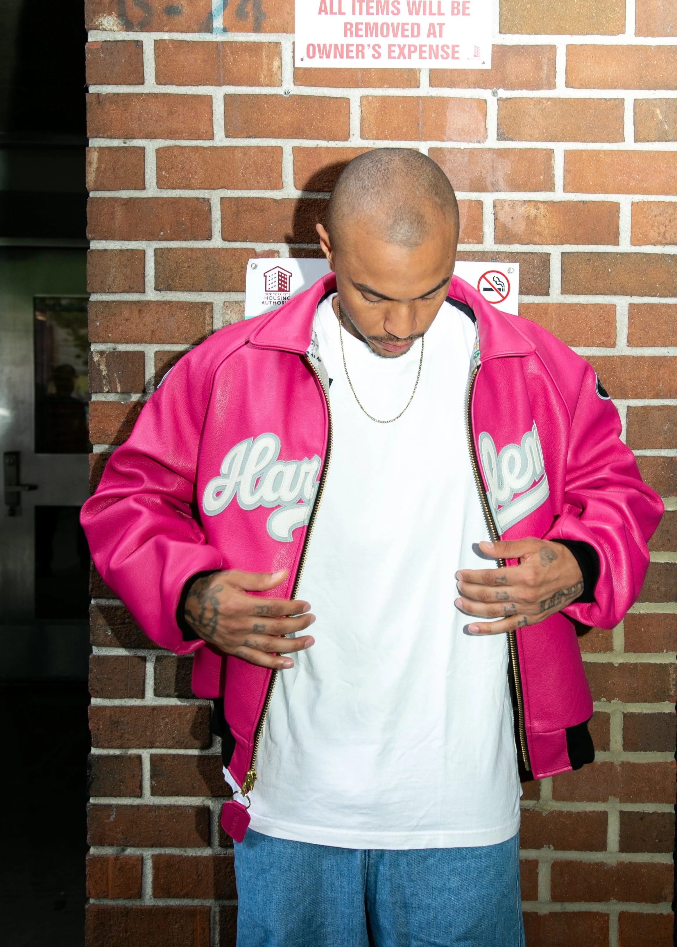 PINK HARLEM BOMBER JACKET | 4-12 WEEKS PRODUCTION
