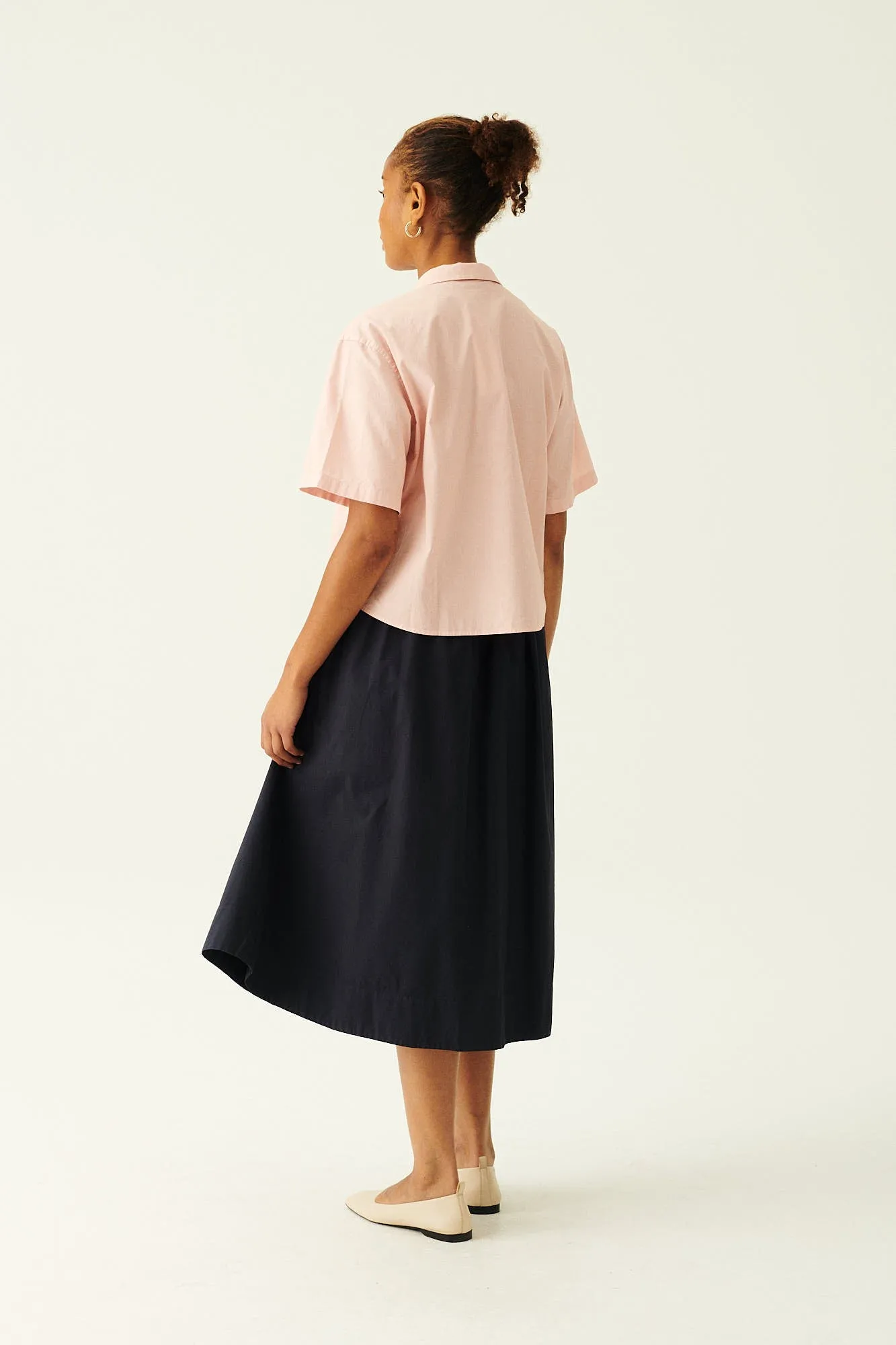 PIPPA GARMENT DYED POPLIN - DARK NAVY