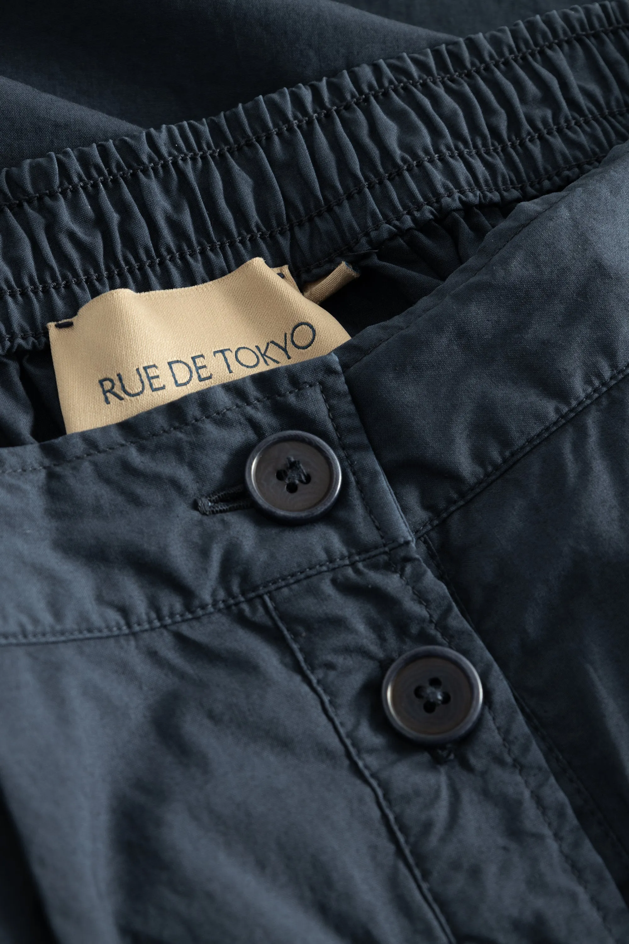 PIPPA GARMENT DYED POPLIN - DARK NAVY