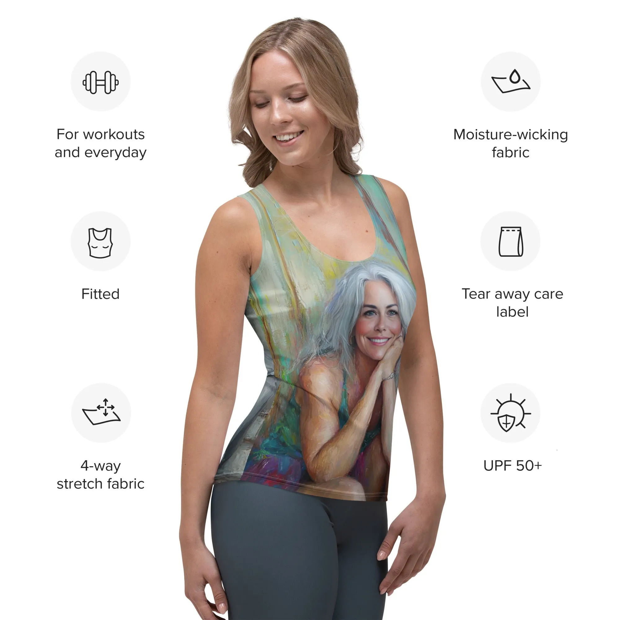 Quiet Radiance Sublimation Cut & Sew Tank Top