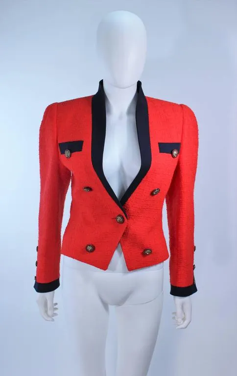 "The Butler" Jane Fonda Black and Red Boucle Skirt Suit by Akris