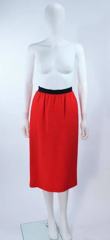 "The Butler" Jane Fonda Black and Red Boucle Skirt Suit by Akris