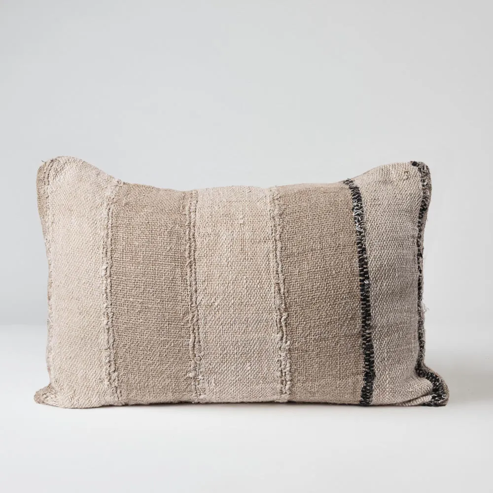 Retreat Cushion -  Natural/Ivory/Black