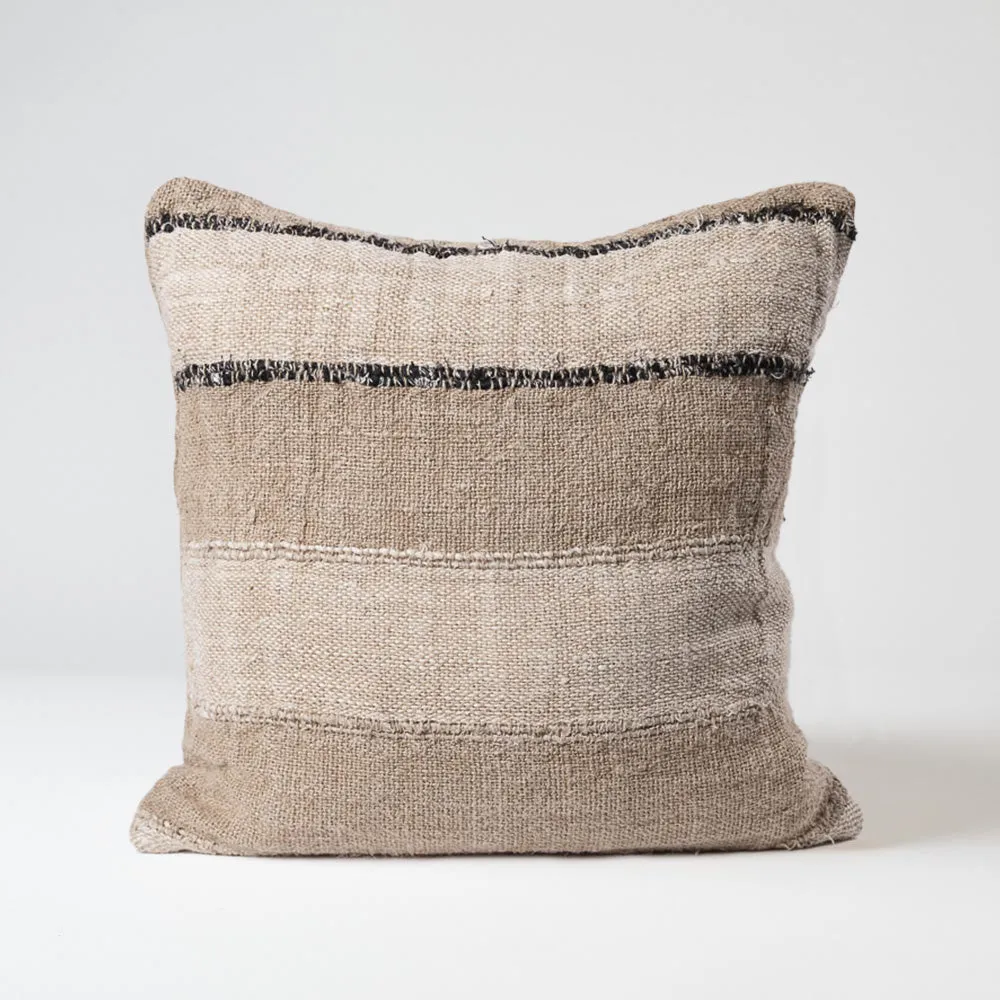 Retreat Cushion -  Natural/Ivory/Black