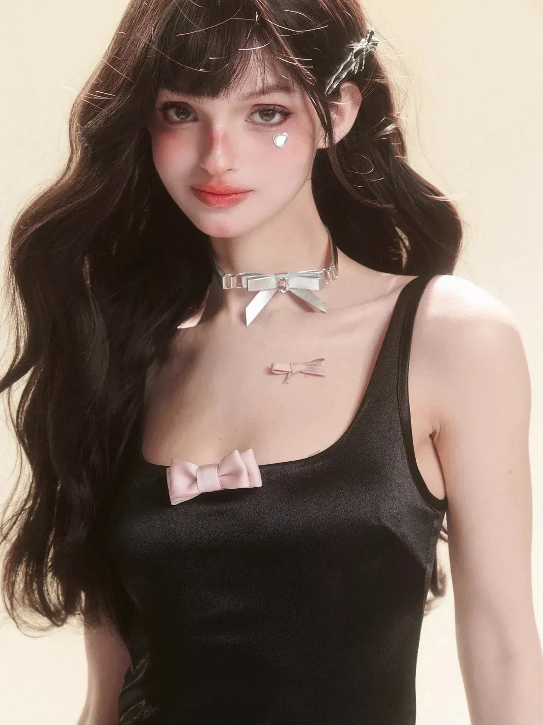 Ribbon Suspender Dress Little Skirt