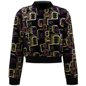SPARKLE by KAREN CHAN x ICHO【MAHJONG】Velvet Padded Bomber Jacket