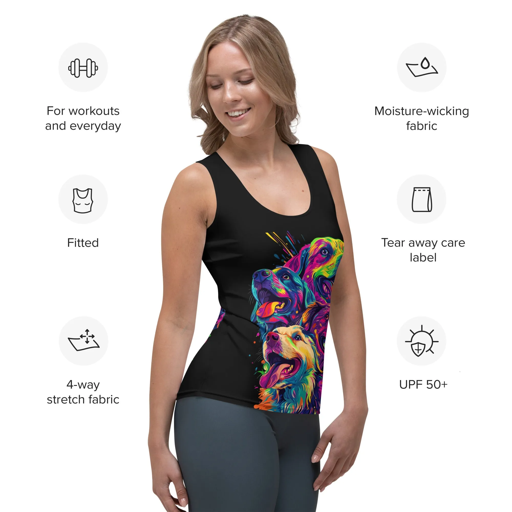 Spectrum of Paws Sublimation Cut & Sew Tank Top