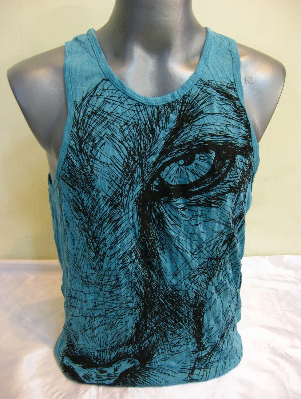 Sure Design Men's Lions Eye Tank Top Turquoise