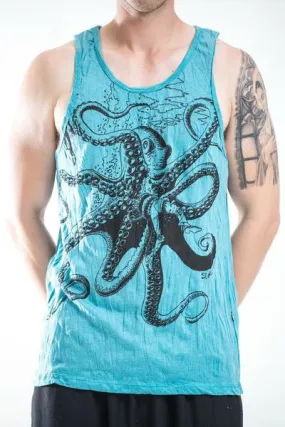 Sure Design Men's Octopus Tank Top Turquoise