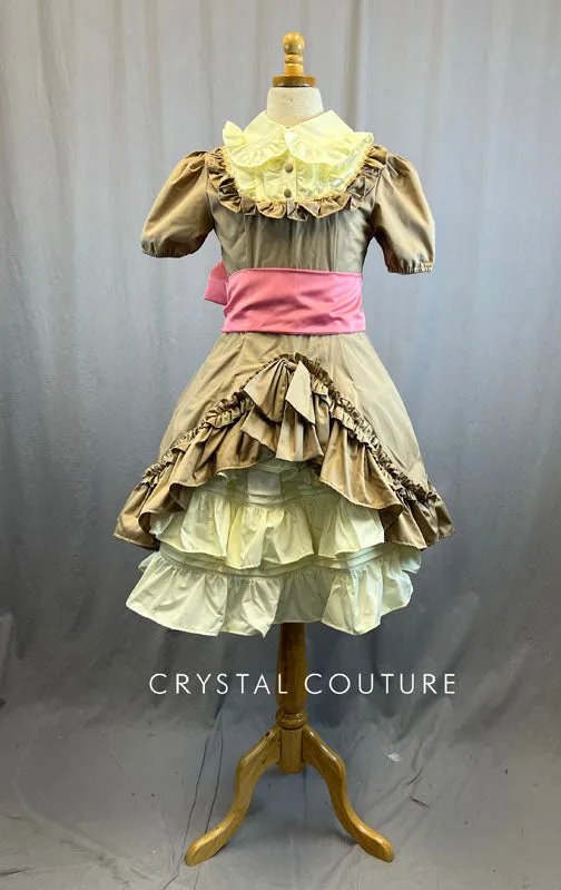 Tan 1950s Inspired Dress