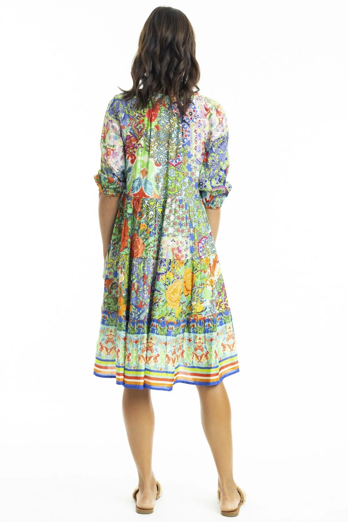 Tara 3/4 Sleeve Layered Tunic Dress