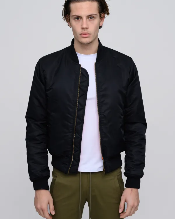 The ESNTLS Black Bomber Jacket