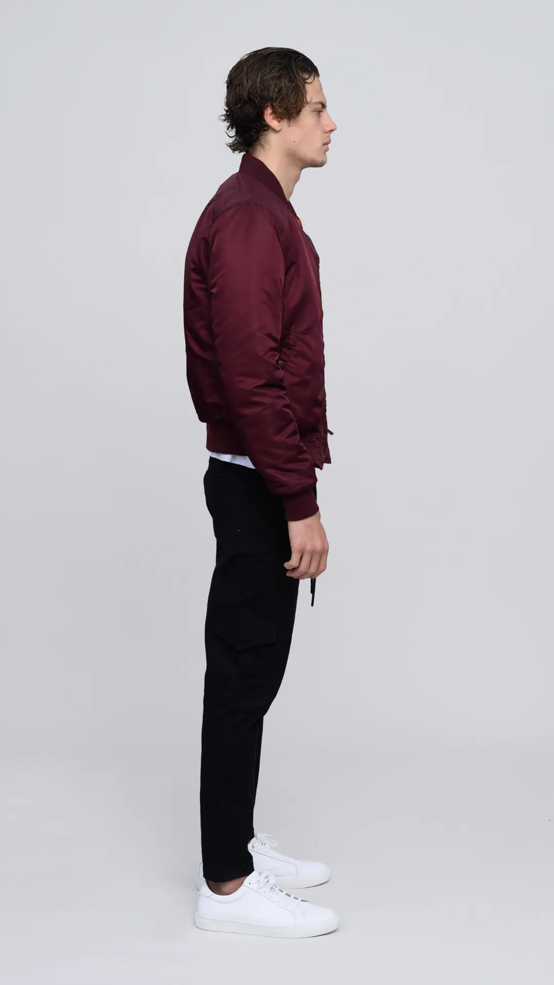 The ESNTLS Burgundy Bomber Jacket